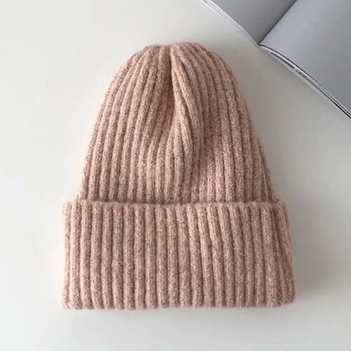 Nouveau Bonbons Couleurs Hiver Chapeau Femmes Tricoté Chapeau Chaud Doux À La Mode Chapeau Kpop Style Laine Bonnet Élégant All-match Chapeau #11