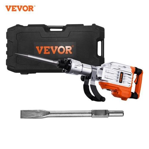 VEVOR Marteau Piqueur Perforateur Burineur Démolition 3500 W 2 Burins 1900 BPM
