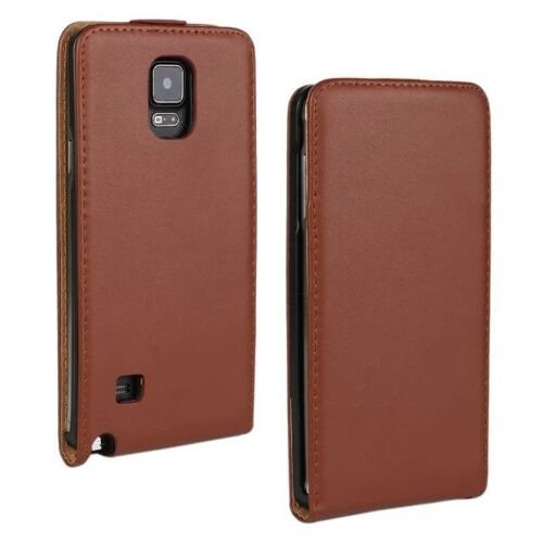 ETUI FLIP SAMSUNG GALAXY NOTE 4 CUIR (PU) AIMANTÉ MARRON BROWN DESIGN NOT1960_2