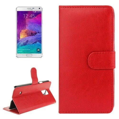 Etui Flip Samsung Galaxy Note 4 Cuir (Pu) Aimanté Rouge Red Design Not1945_5