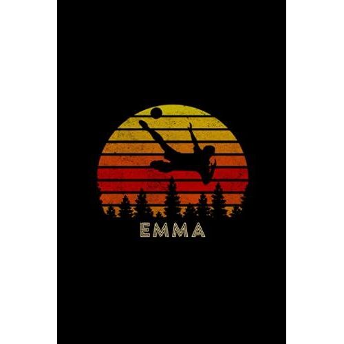 Emma Name Gift Personalized Football Notebook Planner, Checklist Journal For Soccer Sport Lovers: Mom, 5.24 X 22.86 Cm, Planner, Gym, A Blank, A5, Bill, 6x9 Inch, Over 110 Pages, To-Do List