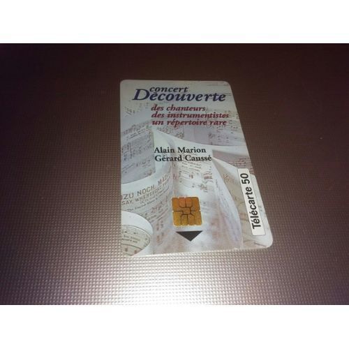 Carte Telephonique Concert Decouverte