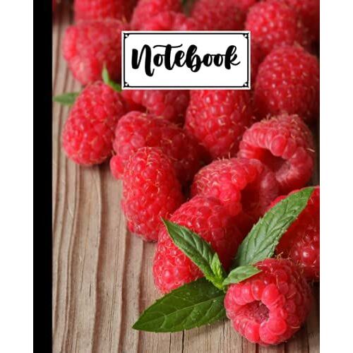 Notebook: Raspberries Composition Notebook College Ruled, Writer's Notebook For Schools, 120 Pages - Large 7.5" X 9.25" Design By Horst-Dieter Rau