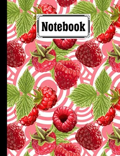 Notebook: Raspberry Cover Composition Notebook College Ruled, Raspberry Notebooks, School Supplies, Notebooks For School | 120 Pages - Large 8.5" X 11" By Sonja Heine