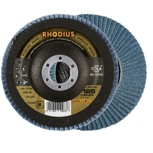 Pack de 5 - disques à lamelles - ALPHALINE - LSZF3 PACK - 125 X 22,23mm - Grains 80