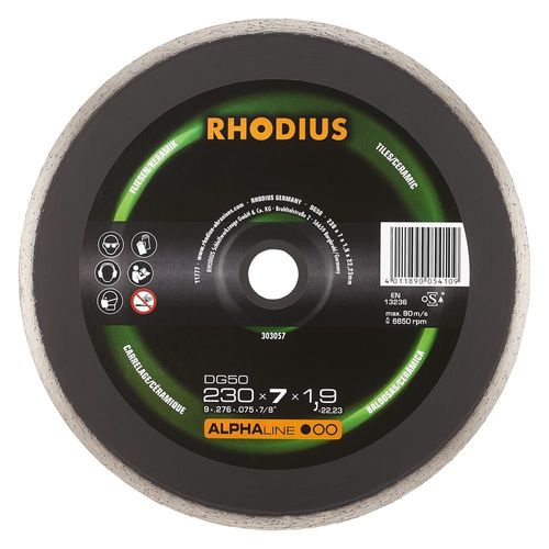 Disque de tronconnage diamant - ALPHALINE - DG50 - 230 x 5,0 x 1,6 x 22,23mm