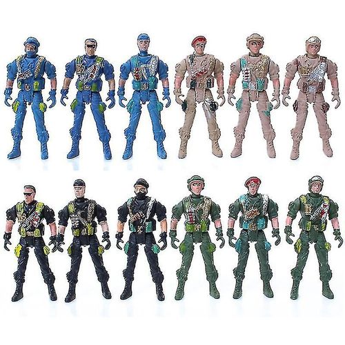 Set De Jeu Militaire Special Force Action Figures Enfants Jouets Plastique 9cm Soldat Hommes