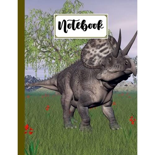 Notebook: Zuniceratops Dinosaurs Cover | College Ruled Composition Notebook For Students And Teachers. | 120 Pages - Large 8.5" X 11" By Axel Blank