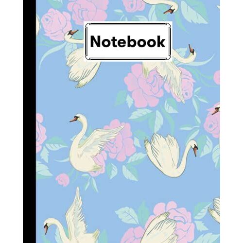 Notebook: Swans Composition Notebook College Ruled,Swans Notebooks, Notebooks For School | 120 Pages - Large 7.5" X 9.25" By Evi Thiele