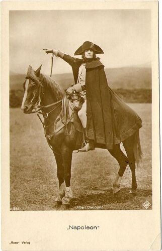 Napoléon Vu Par Abel Gance - Film Cinéma 1927 - Films Ufa - Carte Postale Originale Argentique Allemande 14x9 Cm - Avec Albert Dieudonne Sur Son Cheval Sur La Carte - N Bonaparte