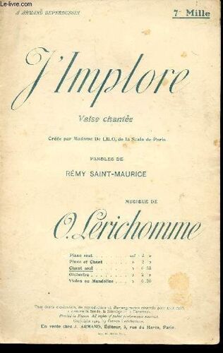J'implore ! - Valse Chantee