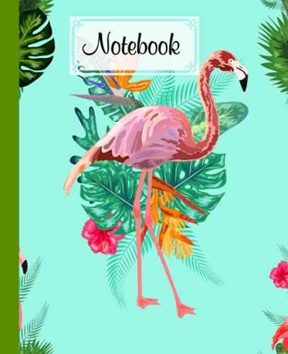 Notebook: Flamingos Cover Composition Notebook - College Ruled, 120 Pages - Large 7.5" X 9.25" By Sofia Graf