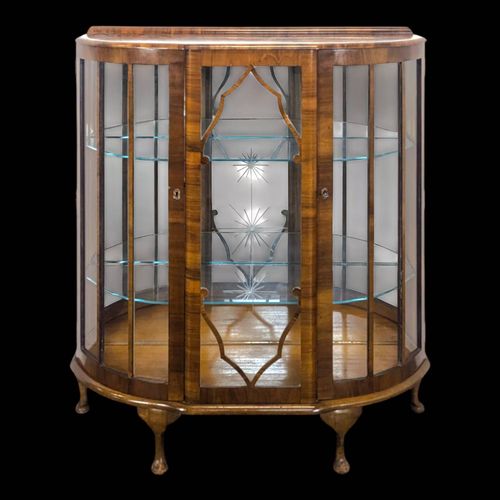Vitrine Anglaise En Acajou Marron