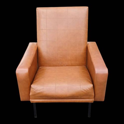 Fauteuil Vintage Des Annes 5060 Skai Marron Marron
