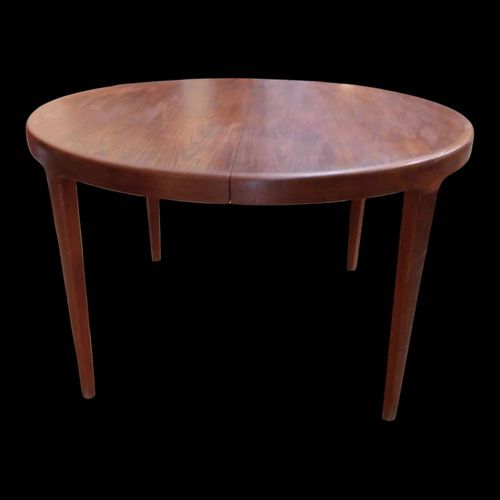 Table Ronde Extensible Vintage Scandinave En Teck Bois
