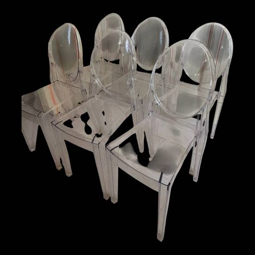 4 Chaises Victoria Ghost De Stark Transparent