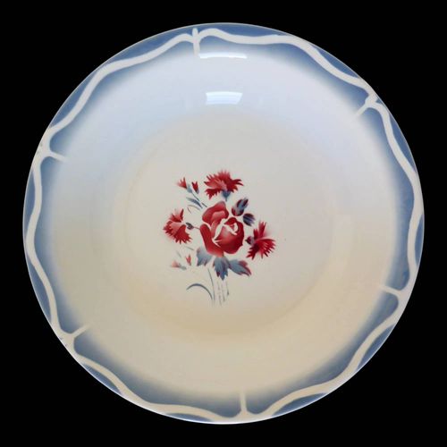 1 Plat De Service Rond Creux De Digoin Sarreguemines Modle Nina Rosa 21061 Blanc