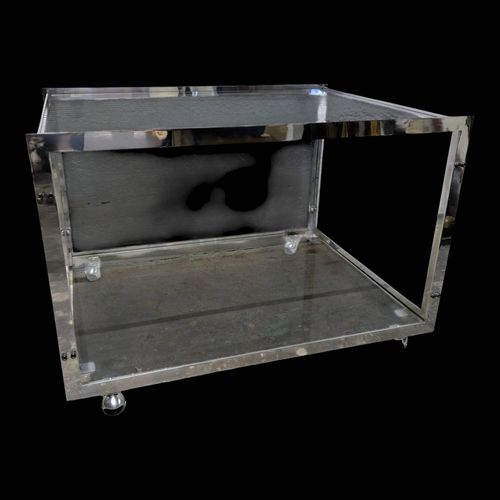 Table Basse Vintage Chrome Amp Verre Annes 70 Argent