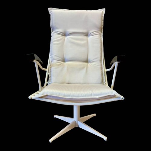 Fauteuil Pivotant Mtal Et Baklite Design 1960 Blanc