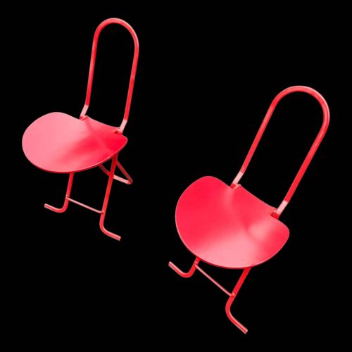 Chaises Pliantes De Gastone Rinaldi Pour Thema Annes 1970 Lot De 2 Rouge