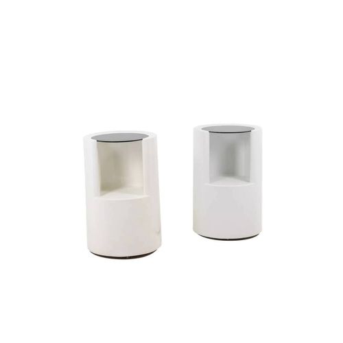 Paire De Bouts De Canap De Style Space Age Annes 196070 Blanc