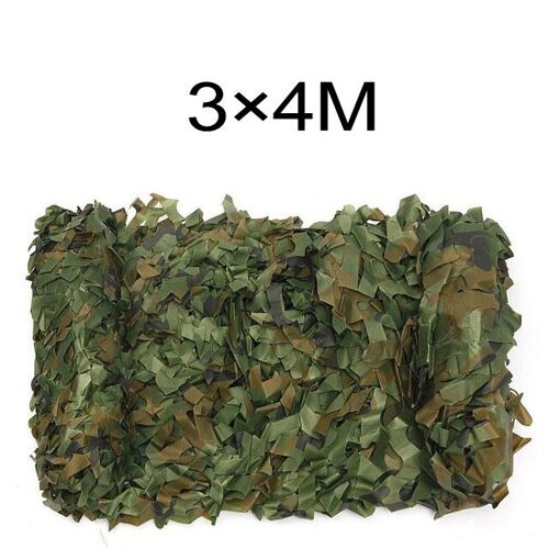 Filet De Camouflage Militaire De De Large,En Vrac,Décoration En Rouleau,Pare-Soleil,Fête,Camping,Chasse,Jungle Du Désert - Type 3x4m Jungle #C