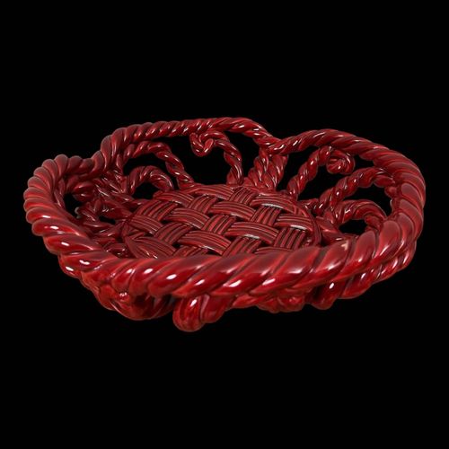 Corbeille En Cramique Rouge
