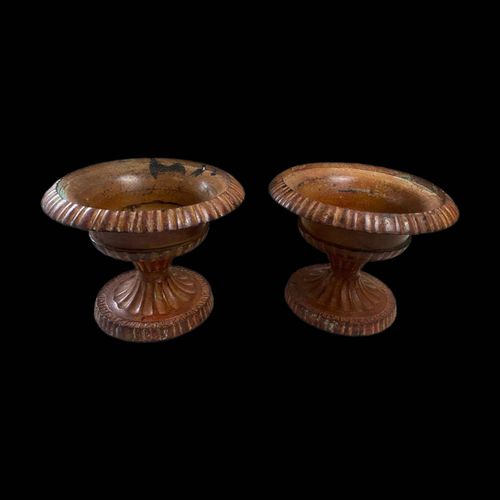 2 Pots Mdicis En Fonte Marron