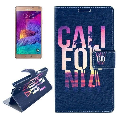 Etui Flip Samsung Galaxy Note 4 Cuir (Pu) Aimanté California Sun Design Not1976