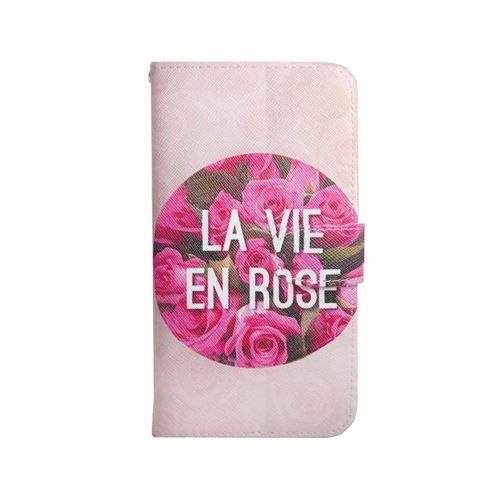 Etui Flip Samsung Galaxy Note 4 Cuir (Pu) Aimanté La Vie En Rose Design Not1909