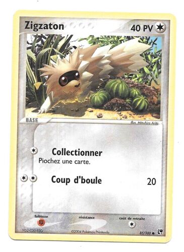 Carte Pokémon Zigzaton 85/100 - Ex Tempête De Sable (Vf)