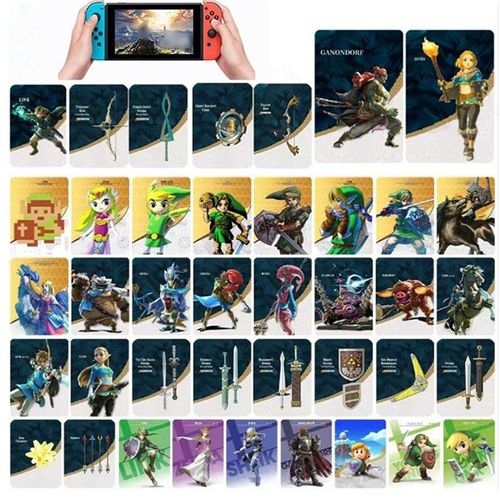 40 Cartes Mini NFC amiib compatibles avec Legend of Zelda - Tears of Kingdom cartes NFC compatibles avec Switch / switch Lite