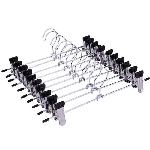 1PC réglable pince poignée Cabide cintres pour vêtements en acier inoxydable pince support cintre pantalon jupe enfant vêtements en métal
