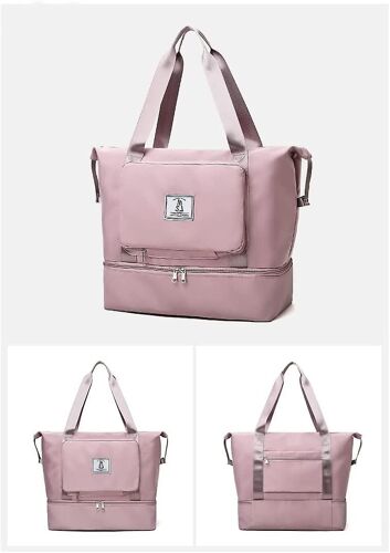 Sac de voyage pliant portable de grande capacité imperméable à l'eau en tissu Oxford, sacs à main de sport de gymnastique légers, entraînement de séparation sec et humide sur