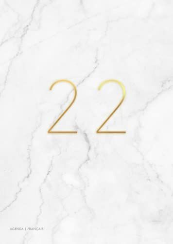 2022: Agenda 2022 Journalier Marbre Gris, Format A5 De Poche, Planificateur 2022 Semainier 12 Mois 365 Jours