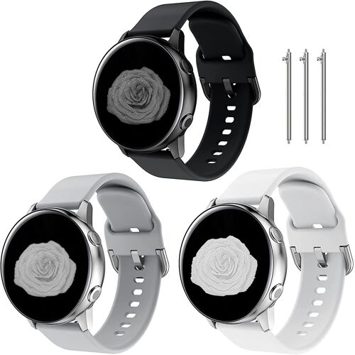 Bracelet De Montre 20mm Compatible Avec Samsung Galaxy Watch 4 Band 40mm / 44mm, Galaxy Active 2 Watch Band 40mm, Galaxy Watch Active 2 Bandes 44mm, Galaxy Watch 3