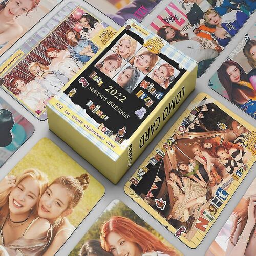 55pcs / set Kpop Twice Itzy Mamamoo Red Velvet Aespa Iu Lisa Ive Lomo Cards Nouvel album photo La carte photo de haute qualité