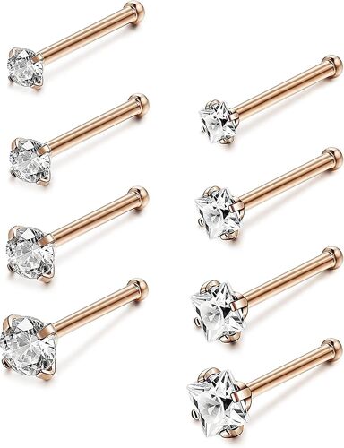 20g Anneaux De Nez En Acier Inoxydable Goujons Piercing Body Bijoux 1.5mm 2mm 2.5mm 3mm