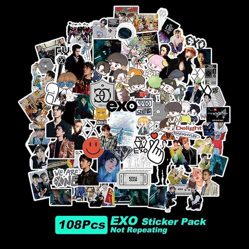 108pcs / set Kpop Exo Sticker Lomo Cards Don't Fight The Feeling Game 2021 Saison De v?ux Photocards Nouveaux autocollants d'album photo
