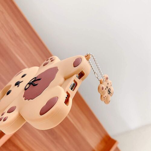 Les étuis de téléphone kawaii s'appliquent à l'iphone 15 Pro Max, ours de dessin animé mignon avec porte-clés ours en peluche étui de téléphone 3d cas en silicone souple couverture antichoc filles
