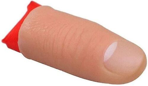 Magic Trick Fingers Faux Doigts Doux Pouce Pointes De Scène Spectacle Prop Farce Jouet Avec Tissu D'entraînement En Soie Rouge (3pcs, Multicolore)