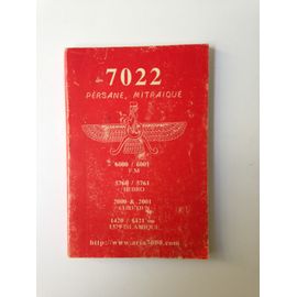 Agenda Année 7022 Persane, Mitraïque