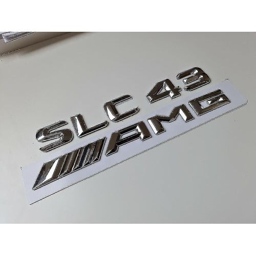 Slc43 Amg Argent Chrome Lettre Numéro De Coffre Arrière Badge Emblème Slc Classe Mercedes