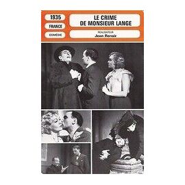 Fiche Monsieur Cinema Le Crime De Monsieur Lange