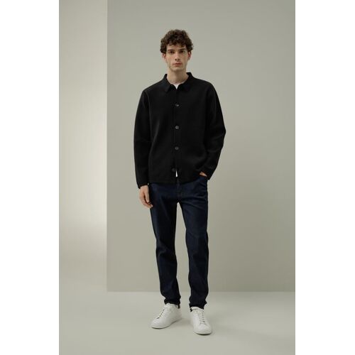 Lilysilk Veste En Maille Milano En Laine Hommes 100 % Laine Mérinos Lavable En Machine Noir Xxl