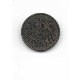 5 Pfennig - Wilhelm Il Type 2 - Grand Aigle, Fer 1917 Allemagne