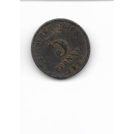 5 Pfennig - Wilhelm Il Type 2 - Grand Aigle, Fer 1918 Allemagne