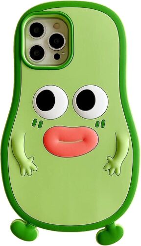 Iphone 13 Cas Kawaii Téléphone Étuis, Mignon 3d Cartoon Cool Avocat Avec Saucisse Bouche Doux Silicone Antichoc Étui De Protection Drôle Pour Femmes Filles