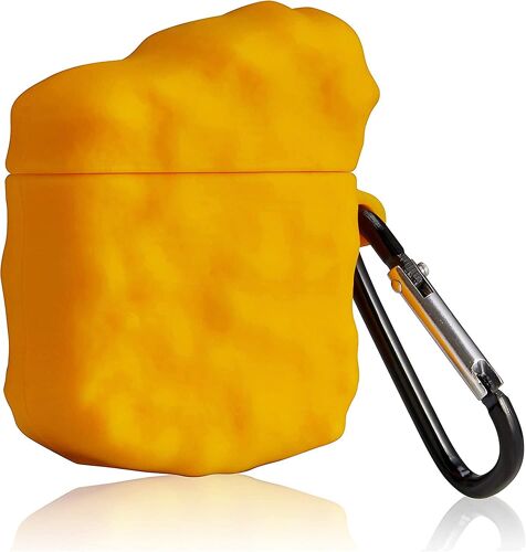 Nuggets de poulet pour Airpod 1/2 Case, Cartoon Cute Fashion Cool Silicone 3d Design Cover Pour Airpods, Nourriture Unique Stylish Kawaii Funny Fun Trendy Shell