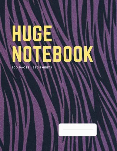 Huge Notebook 500 Pages | Animal Print Purplematte Cover Large Design | Extra Large Composition Book: Wide College Ruled For Creative Writing | Enough ... Any Activity | Ideal For Pupils And Students